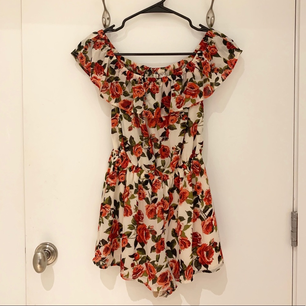 Floral H&M off-the-shoulder romper